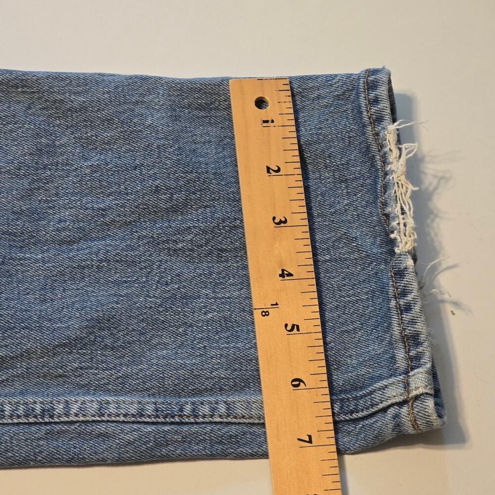 Abercrombie & Fitch 90s Straight Ultra High Rise Criss Cross Waist Jeans 6L Blue - Picture 16 of 16
